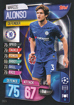 Marcos Alonso Chelsea 2019/20 Topps Match Attax CL #CHE5